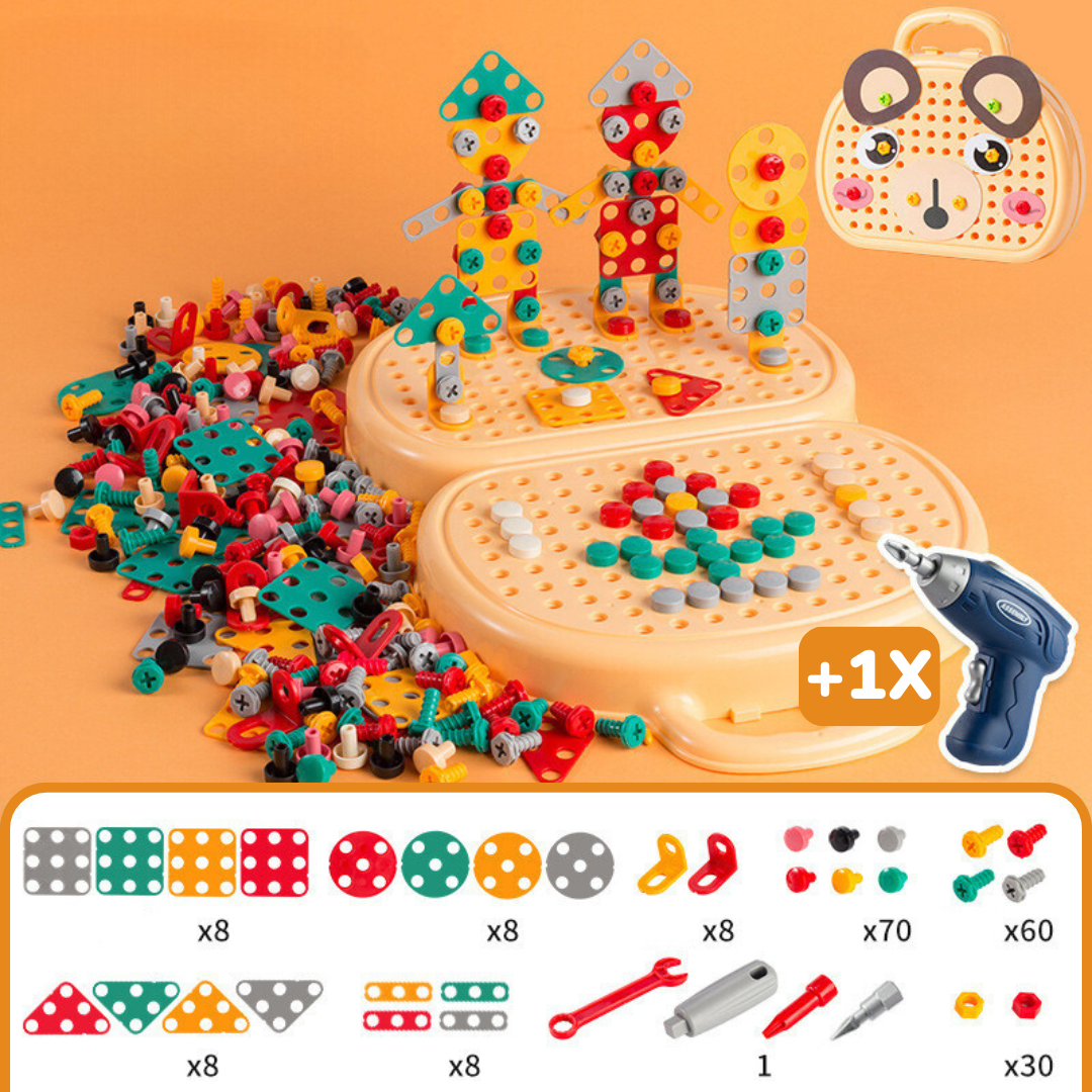 Montessori Tool Kit - 3D Creative Building & Drill Set