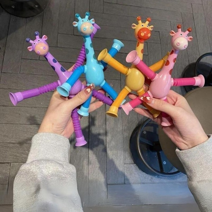 Girafe Pop – jouet sensoriel élastique et adhésif