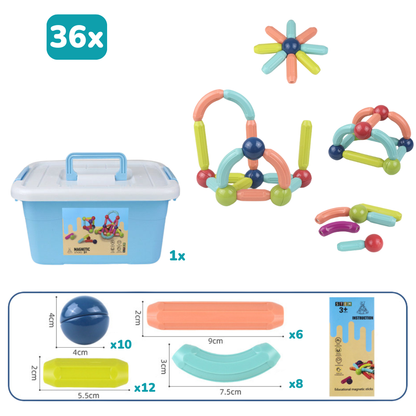 Magneti Stix – jeu éducatif de tiges magnétiques