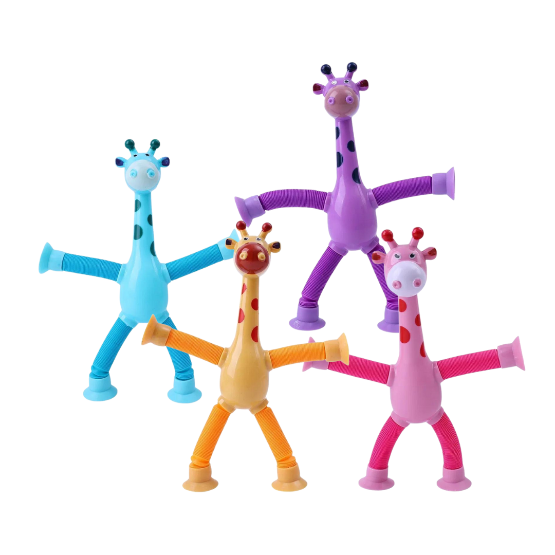 Girafe Pop – jouet sensoriel élastique et adhésif