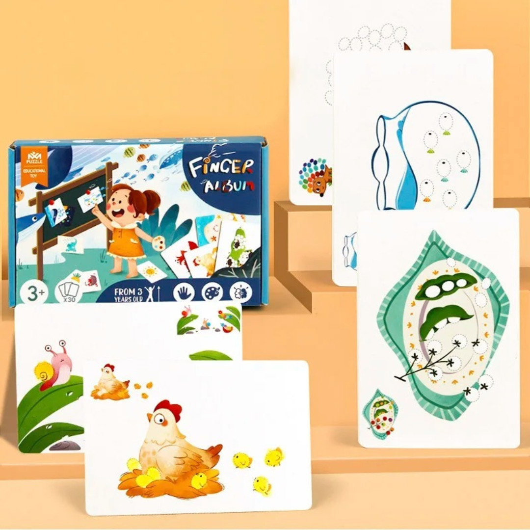 Kit de peinture au doigt – développement sensoriel et créatif