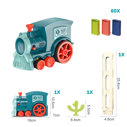 Petit train à dominos automatique – jeu de construction et réaction en chaîne