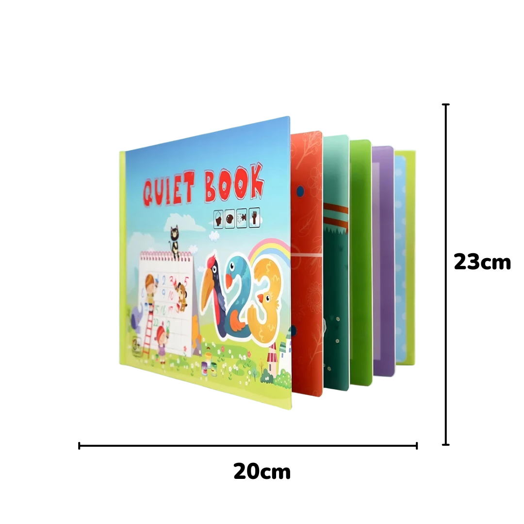Quiet Book – livre interactif à couverture rigide, style Montessori