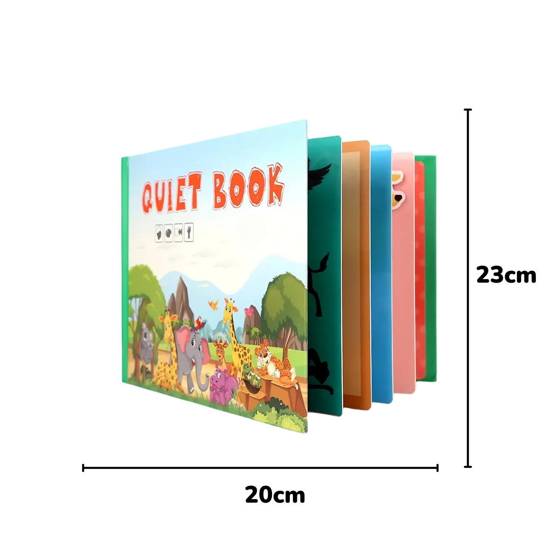 Quiet Book – livre interactif à couverture rigide, style Montessori