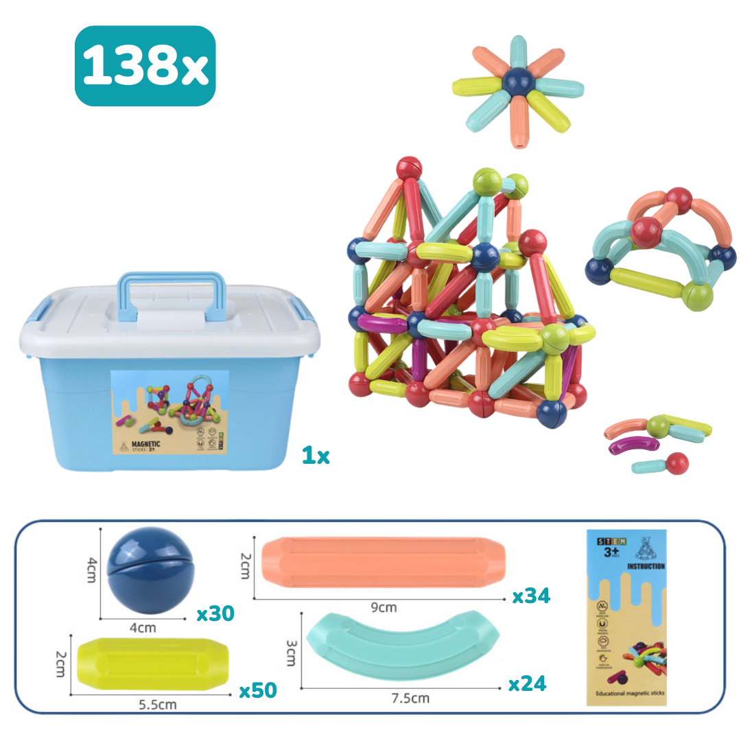 Magneti Stix – jeu éducatif de tiges magnétiques
