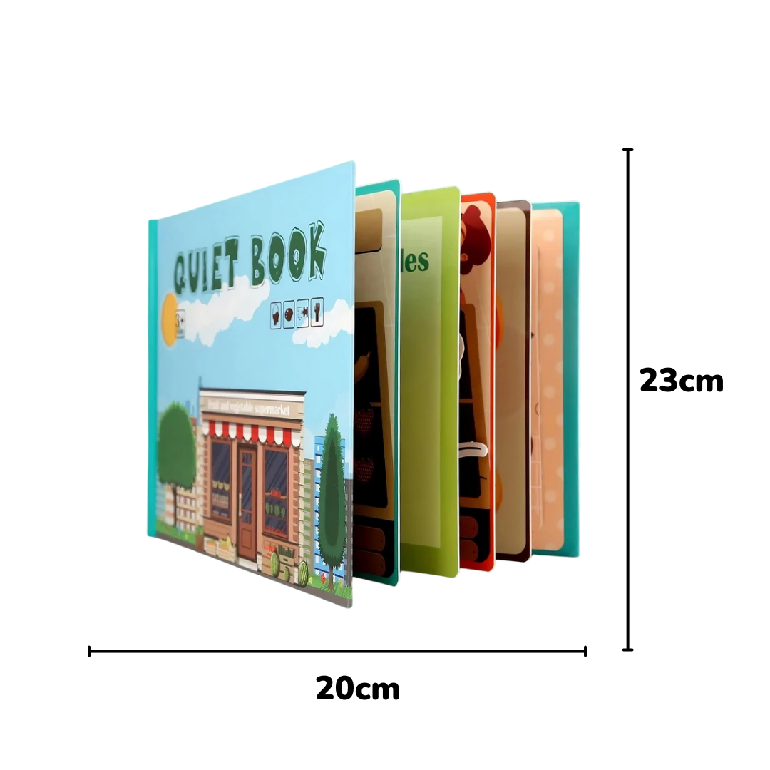 Quiet Book – livre interactif à couverture rigide, style Montessori