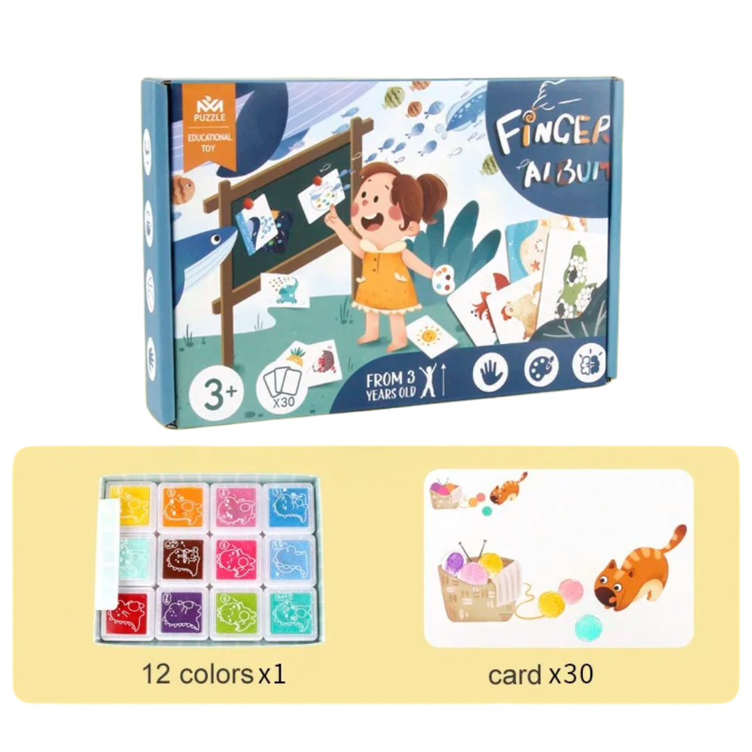 Kit de peinture au doigt – développement sensoriel et créatif