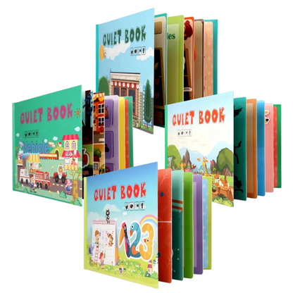 Quiet Book – livre interactif à couverture rigide, style Montessori