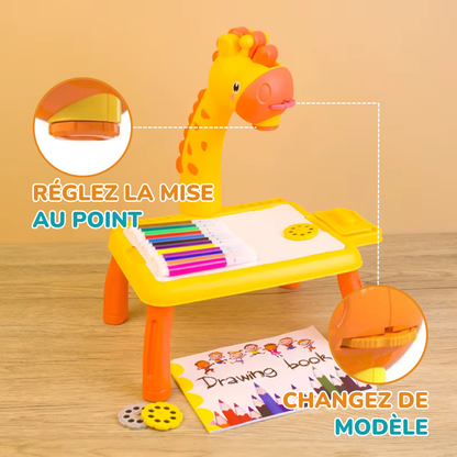 Table Kids : La Table Projecteur de Dessin Girafe Magique
