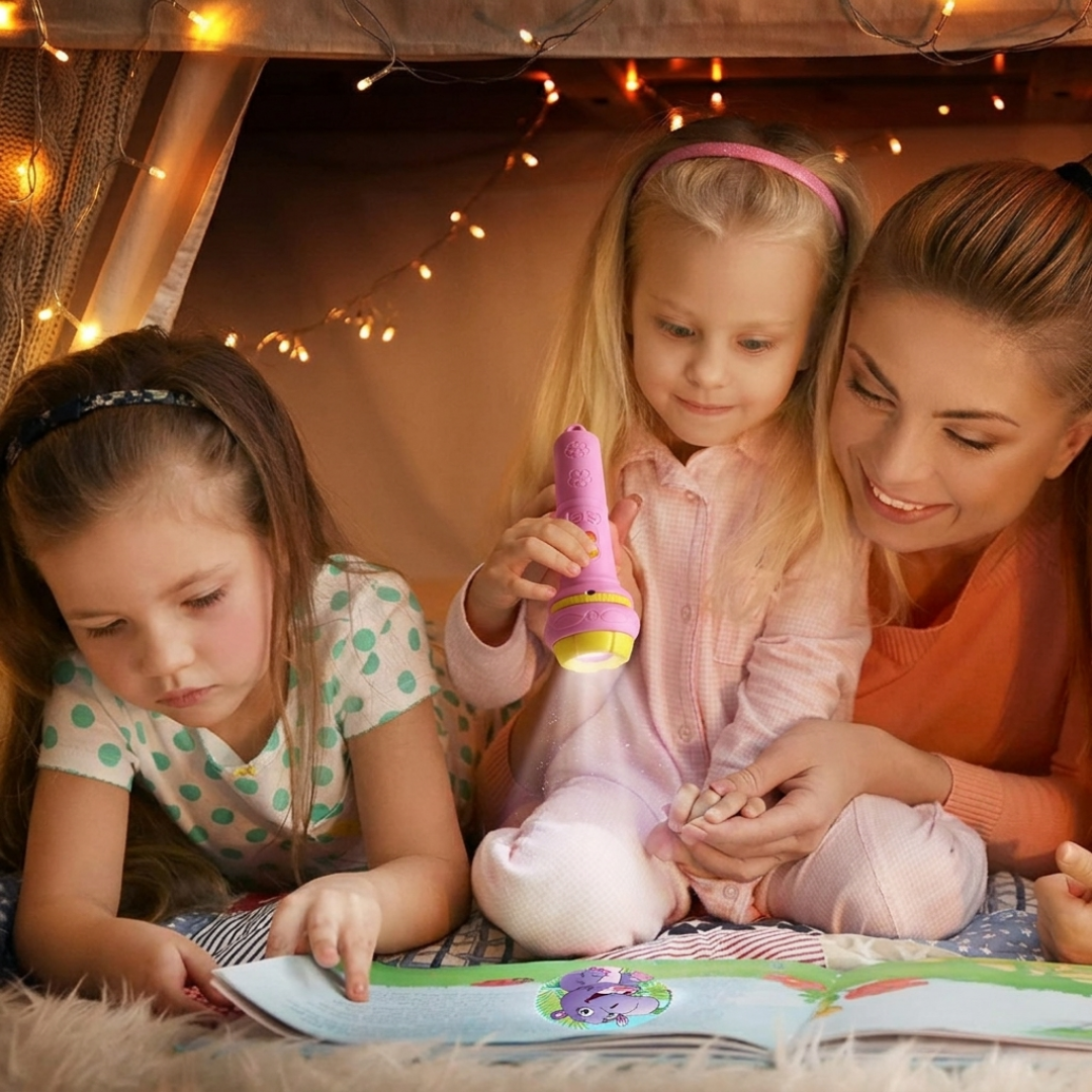 Lampe Projecteur d'Histoires Enfant - 10 Disques (80 Images