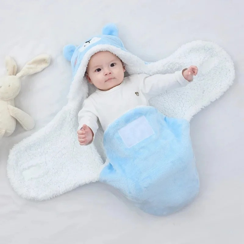Cloud-Soft Baby Swaddle - Cosy Hooded Sleep Wrap