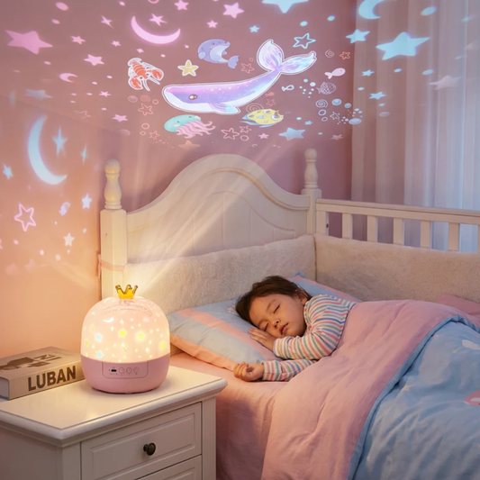 LED Star & Ocean Wave Projector Night Light for Kids – 15 Films