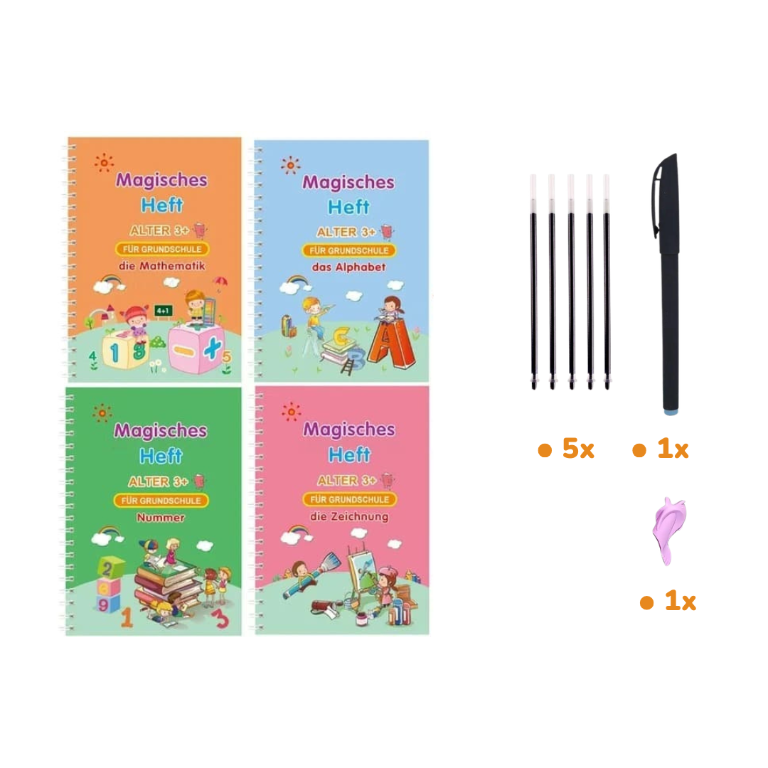 Magic Practice Copybook - Reusable Handwriting Workbook Set