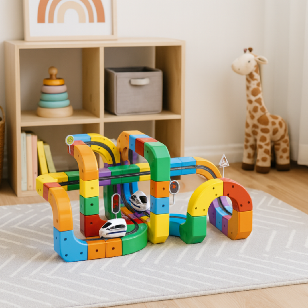 Magical Rechargeable Train Track Builder | STEM Cube System