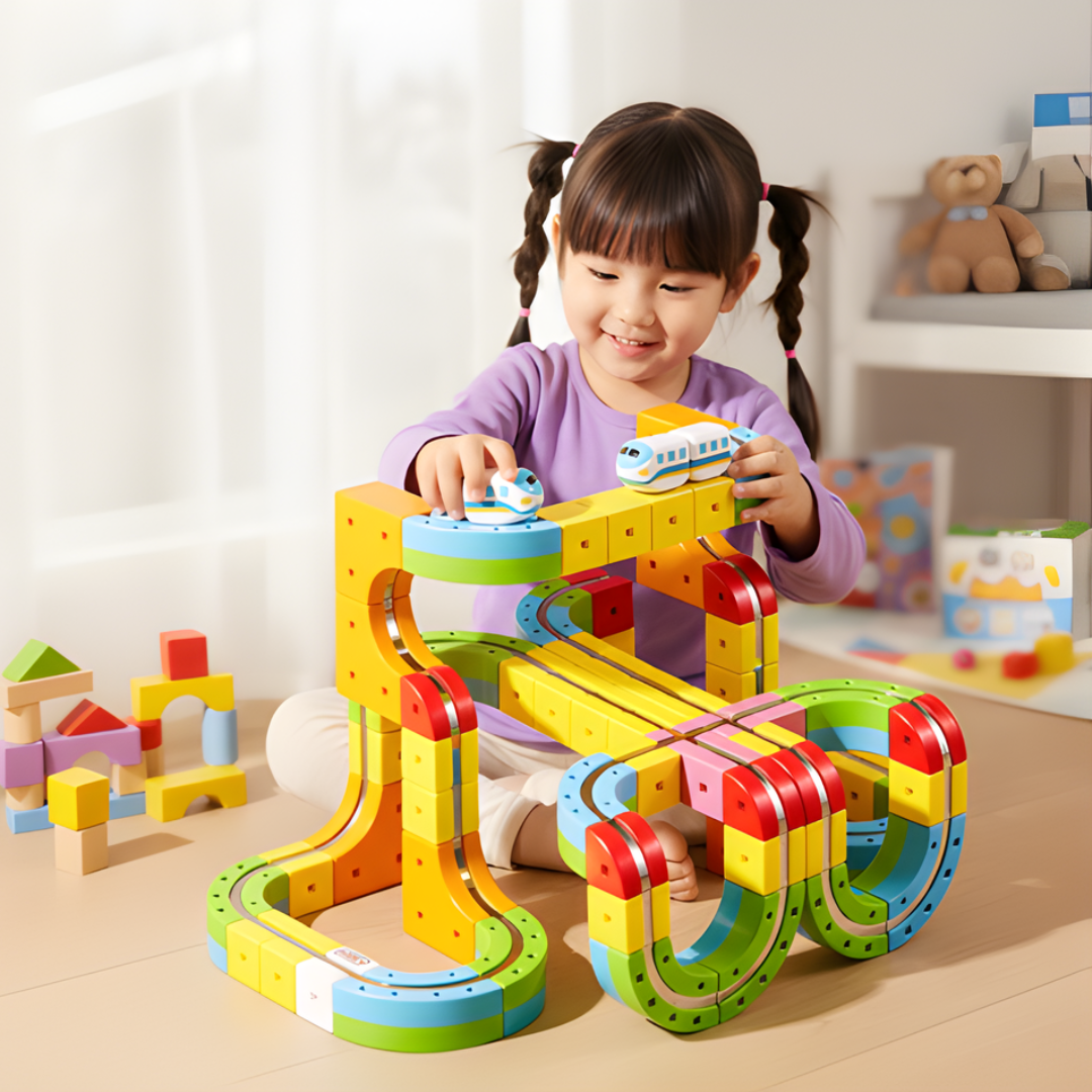 Magical Rechargeable Train Track Builder | STEM Cube System