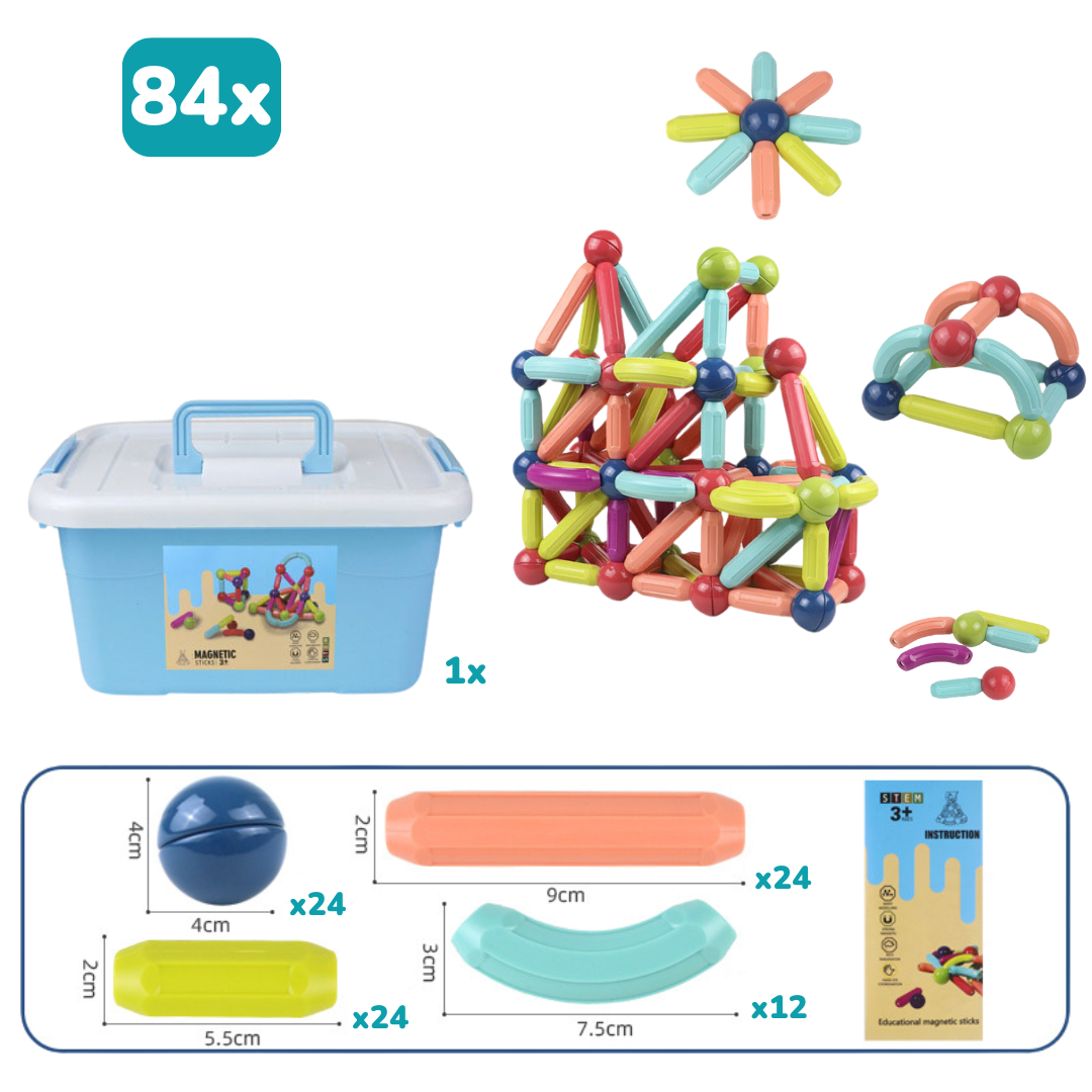 Magneti Stix - 3D Magnetic Building Blocks Set