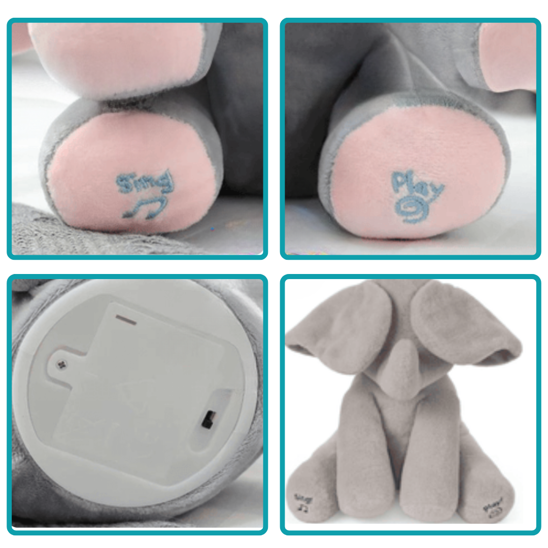 Musical Elephant - Interactive Peek-A-Boo Plush