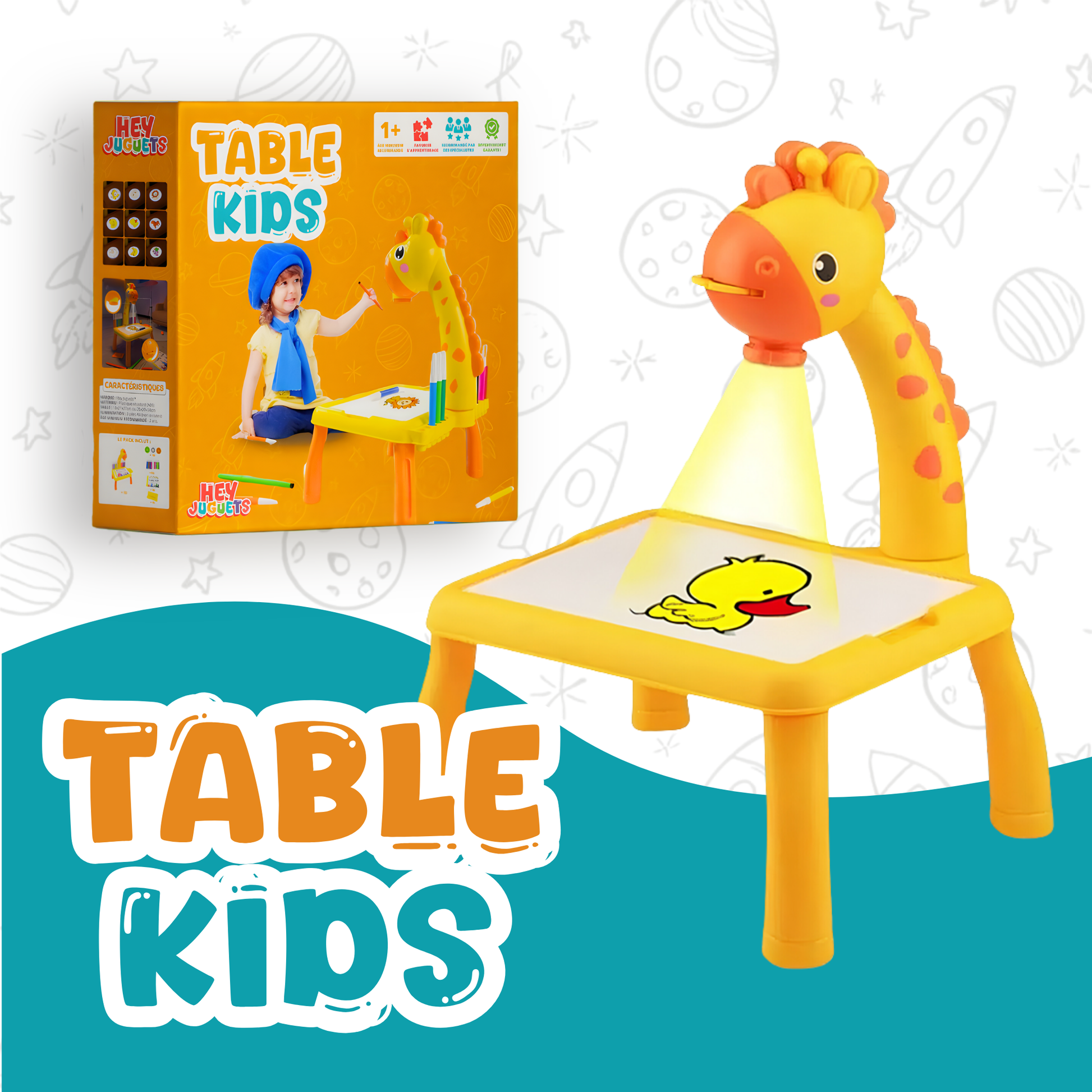 Table Kids - Giraffe Drawing Projector Table